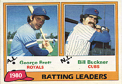 1981 Topps Baseball Cards      001      George Brett/Bill Buckner LL